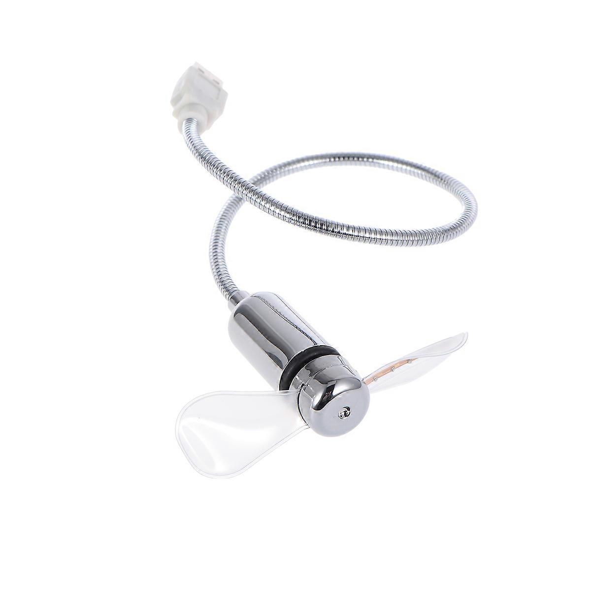 Mini-usb-ventilator Mit 64 Farbigen Led-mustern Auf Kreisförmiger Anzeige (silber)