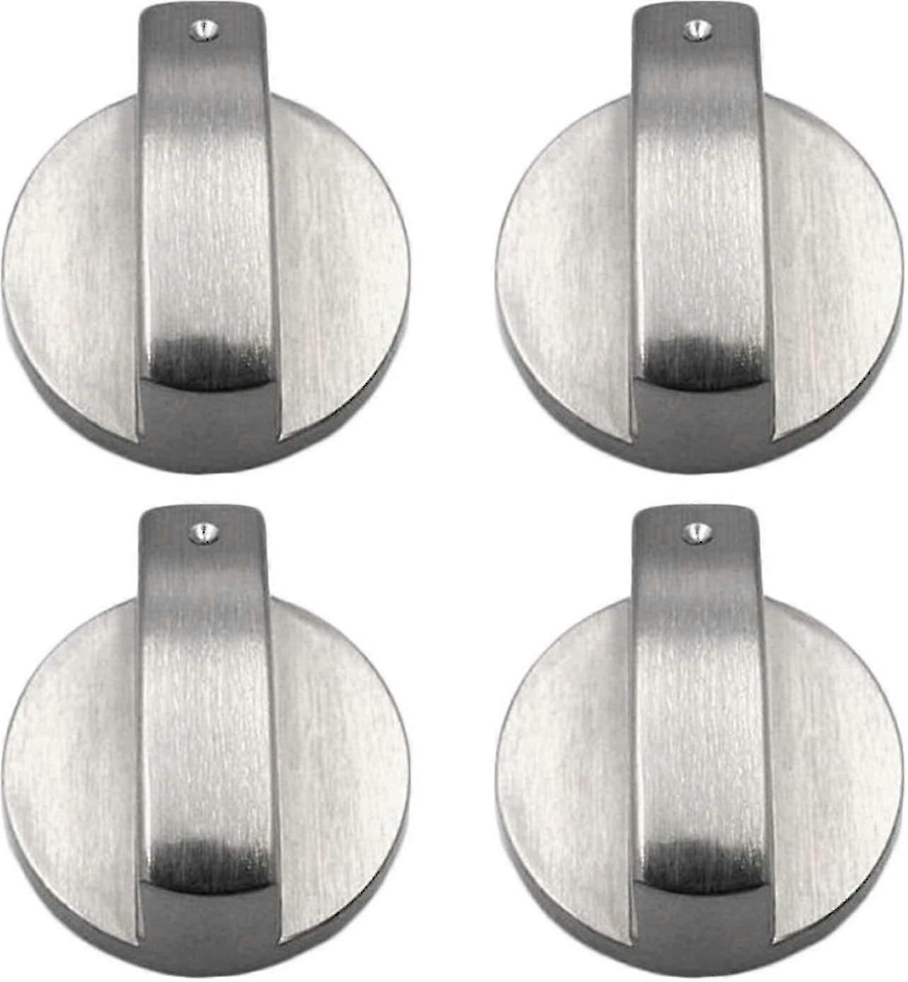 Gasherdknöpfe, 4 Stück, Metall, 6 Mm, Silberfarben, Einstellknöpfe
