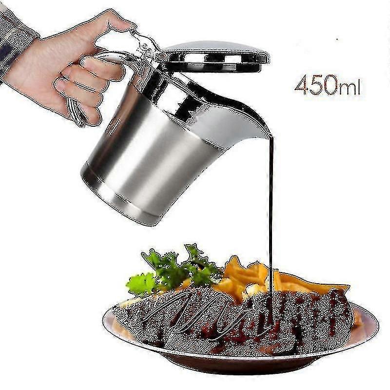 Hochwertige, Doppelwandige Thermosoßenschüssel Aus Edelstahl, Elegante Silberne Thermosoßenschüssel, Saucenkrug, Perfekt Für Dinnerpartys