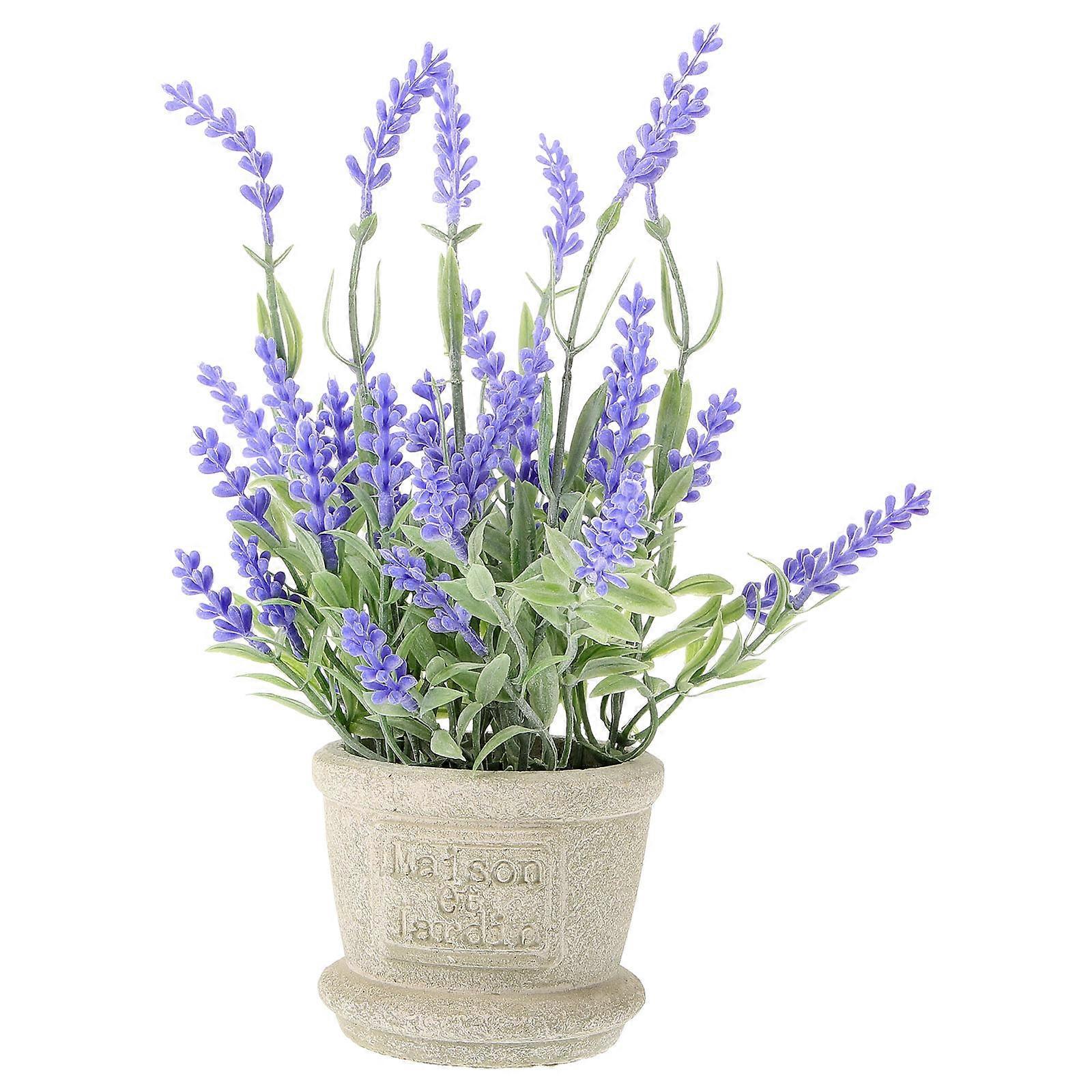 Künstliche Lavendelblumen, Kunststoff-arrangements Im Topf Für Die Dekoration Von Haus Und Garten (lila)-purple