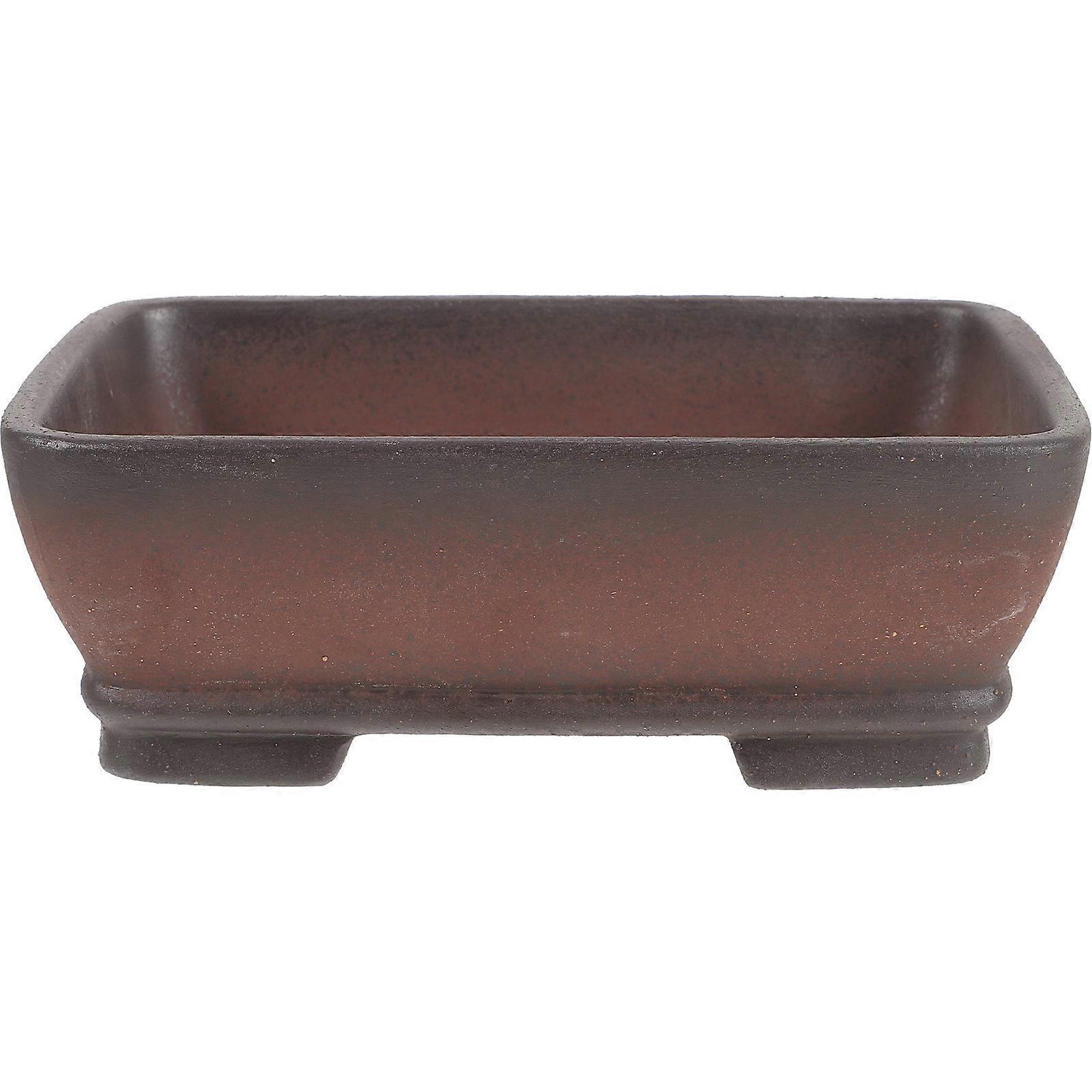Pflanzgefäß Aus Lila Sand, Dekorativer Blumentopf, Bonsai-topf, Sukkulenten-pflanzgefäß Mit Abflussloch-17.9x13.4cm