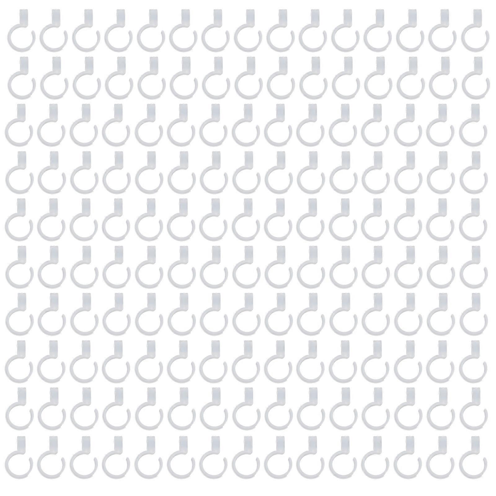 100 Stück Windfeste Haken, Kleiderbügelhaken Mit Schnalle, Kleiderstangenhaken (weiß)-4.5x3x1.4cm-white