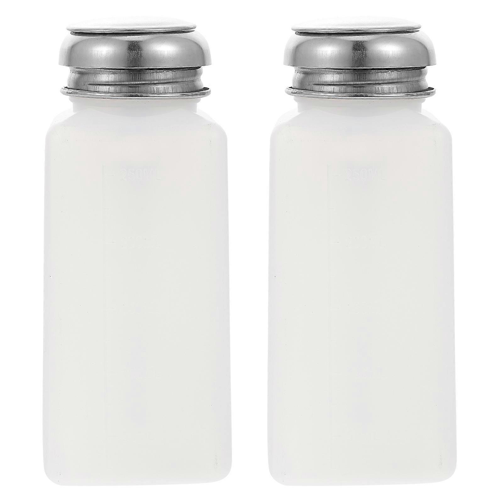 Stück 250 Ml Antistatische Druckalkoholflaschen Mit Pumpspender Zur Aufbewahrung Von Flüssigem Alkohol (weiß)-5x5x13cm-white