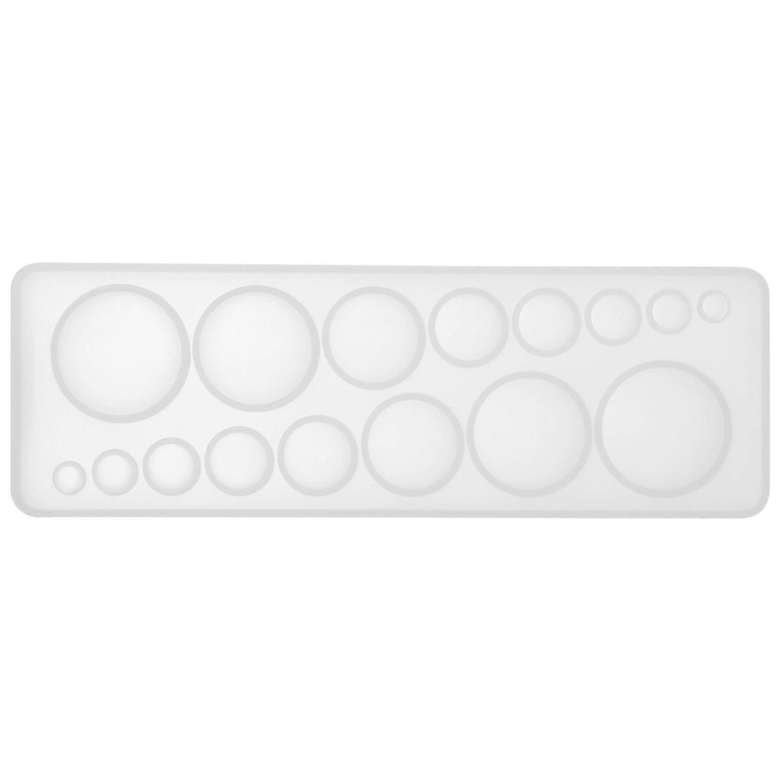 Epoxidharzform Diy Mehrteilige Runde Silikonform Spiegelpoliermodellplatte Für Heim-diy-kunsthandwerk (weiß)-13.34.5cm-white