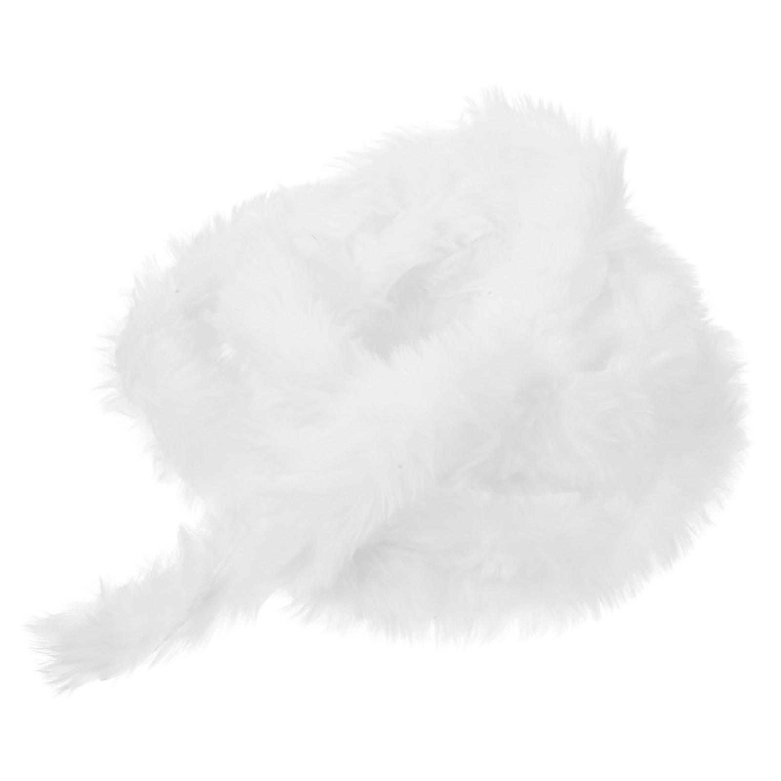 3m Weißes Kunstfell-weihnachtsband Als Stoffrolle Für Weihnachtsbaumschmuck-300.00x4.50x4.50cm-white