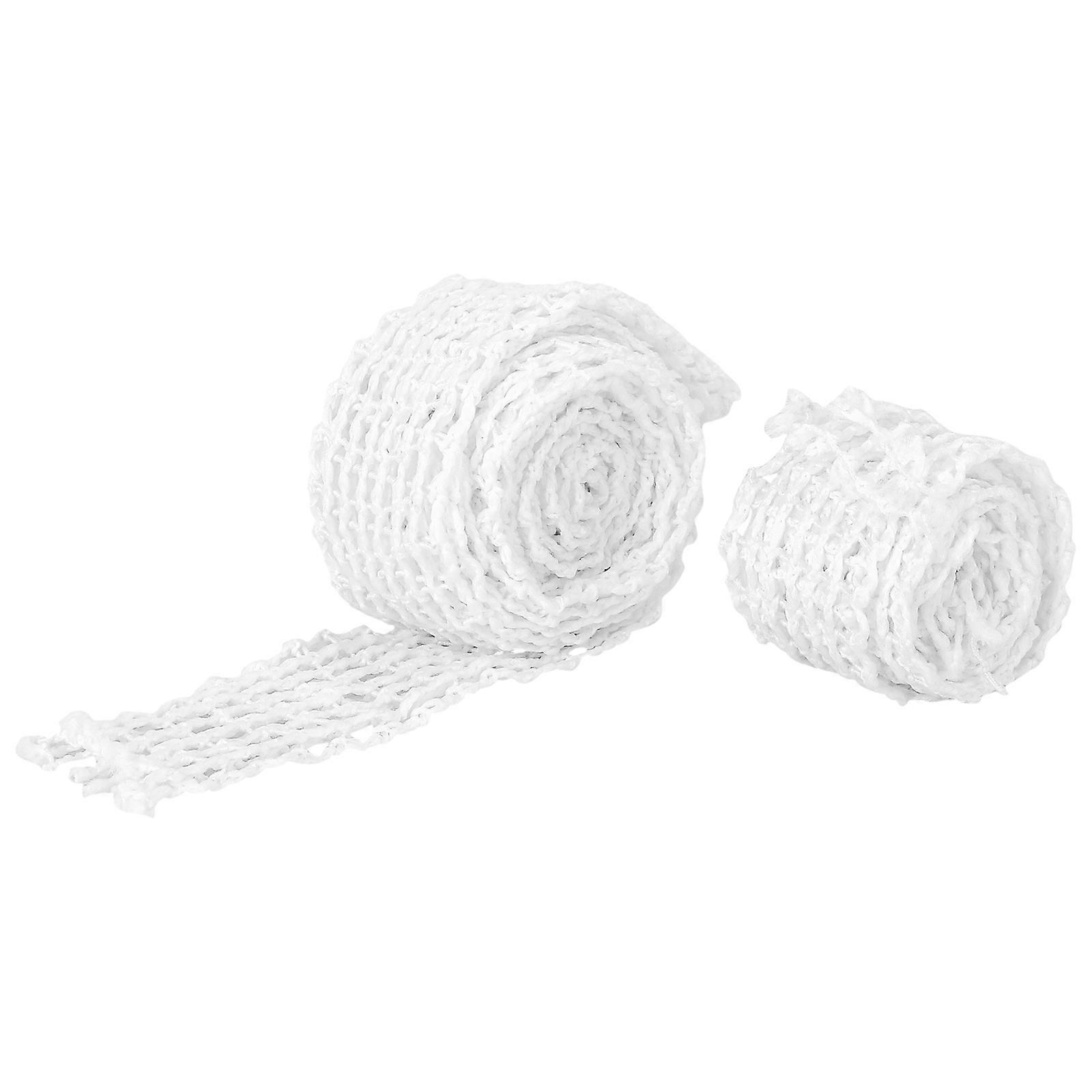 Stück Baumwoll-fleischnetz, Schinken-wurstnetz, Rollen-hotdog-wurst-verpackungswerkzeuge, Kochwerkzeug (1 M/3 M, Je 1 Stück)-300.00x4.50x1.00cm-white