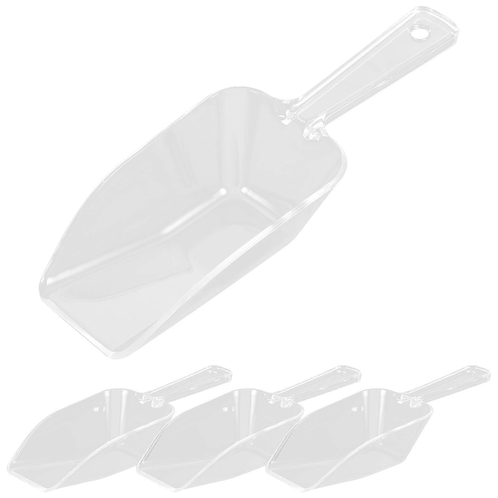 Mini-eislöffel Aus Durchsichtigem Kunststoff Für Hochzeiten, Süßigkeiten, Dessertbuffets, Eiscreme Und Proteinpulver (weiß)-4pcs-white