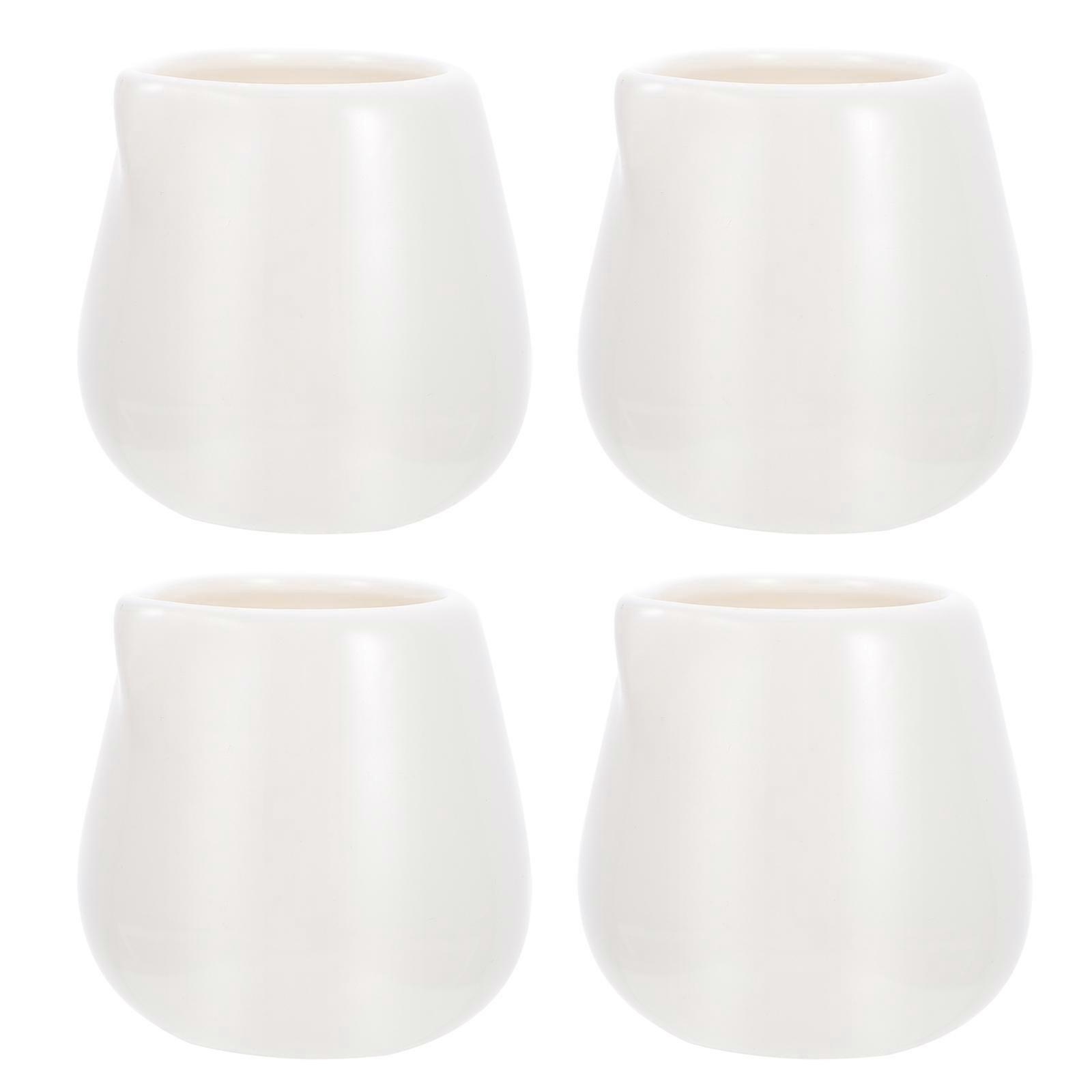 4-teiliges Set Saucenbecher, Wasserbecher, Mehrzweck-kaffeekanne Ohne Henkel (m, Weiß)-5x4.5x5.5cm-white