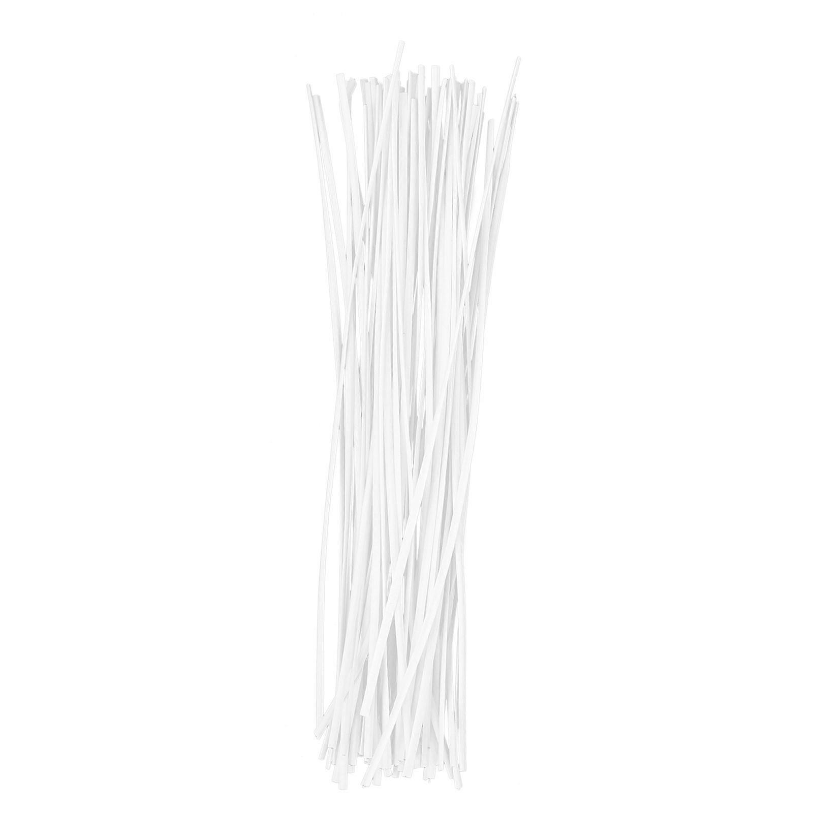 500 Stück 15 Cm Kunststoffbeschichtete Eisendrahtbinder, Kabelbinder Zur Organisation (weiß)-white