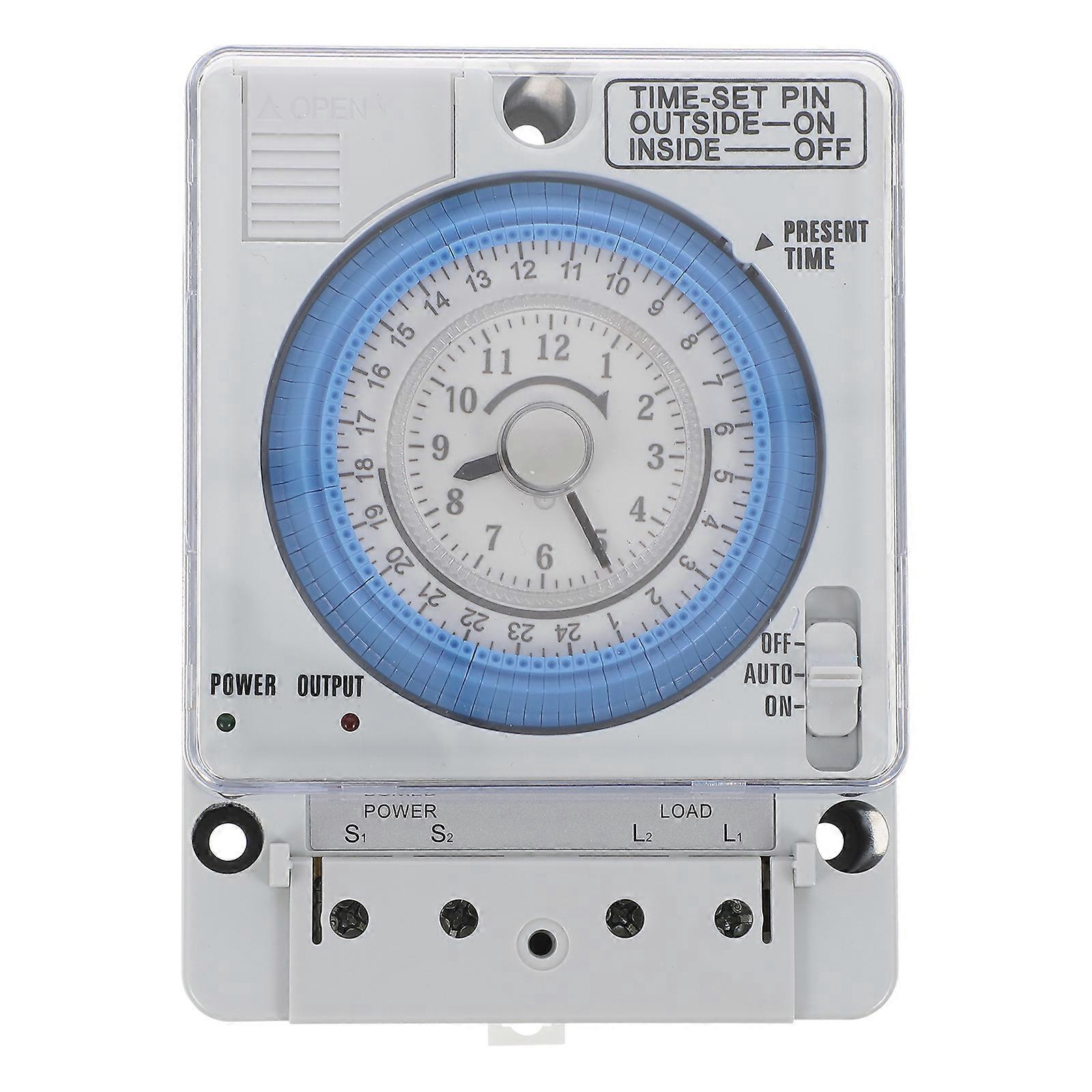 Präziser Mechanischer Zeitschalter, Tragbarer Timer, Robuster Zeitschalter, Zeitschaltuhr Für Die Küche (weiß, 12 V Ac/dc)-11x8.4x4cm-white