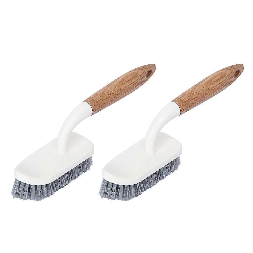 2er-pack Haushaltsreinigungsbürsten, Badewannenbürsten, Badezimmerreinigungsbürsten (weiß)-23.5x5.3x3.8cmc-white