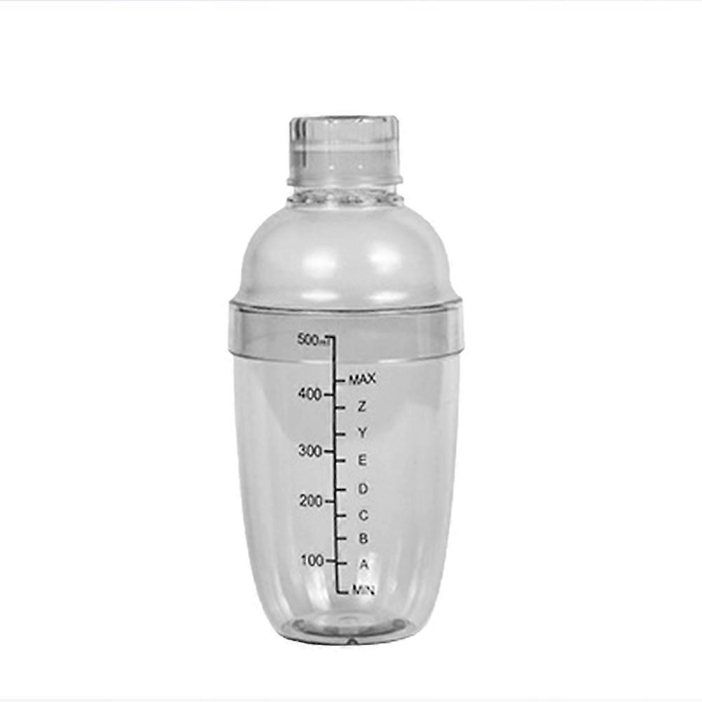 530 Ml Handshake-becher, Cocktailshaker, Transparenter Mixerbecher, Durchsichtiger Bar-shaker, Wein-, Milch- Und Tee-shaker Mit Skala (weiß)-8.5x20cm-white
