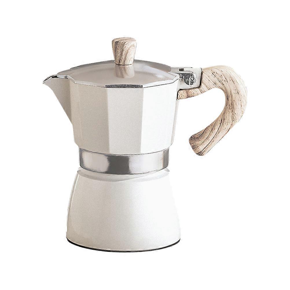 1 Stück Handbrüh-kaffeekanne Haushalts-mokakanne Espressokanne (weiß)-15x12x10cm-white