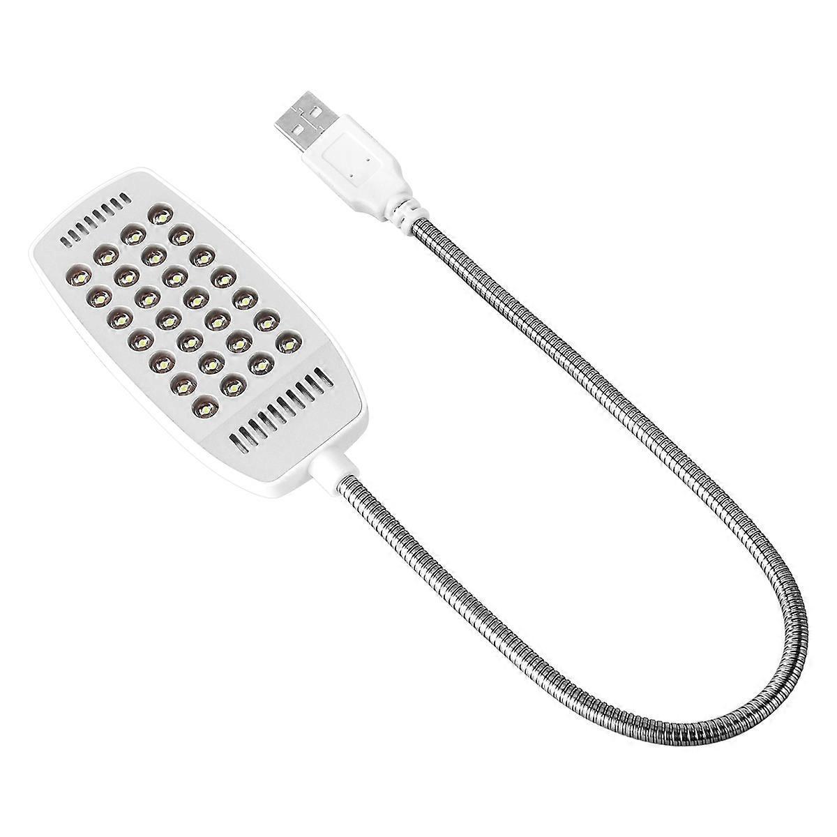 Ledmomo Usb-leselampe Mit 28 Leds Und Flexiblem Schwanenhals Für Laptops (weiß)-white