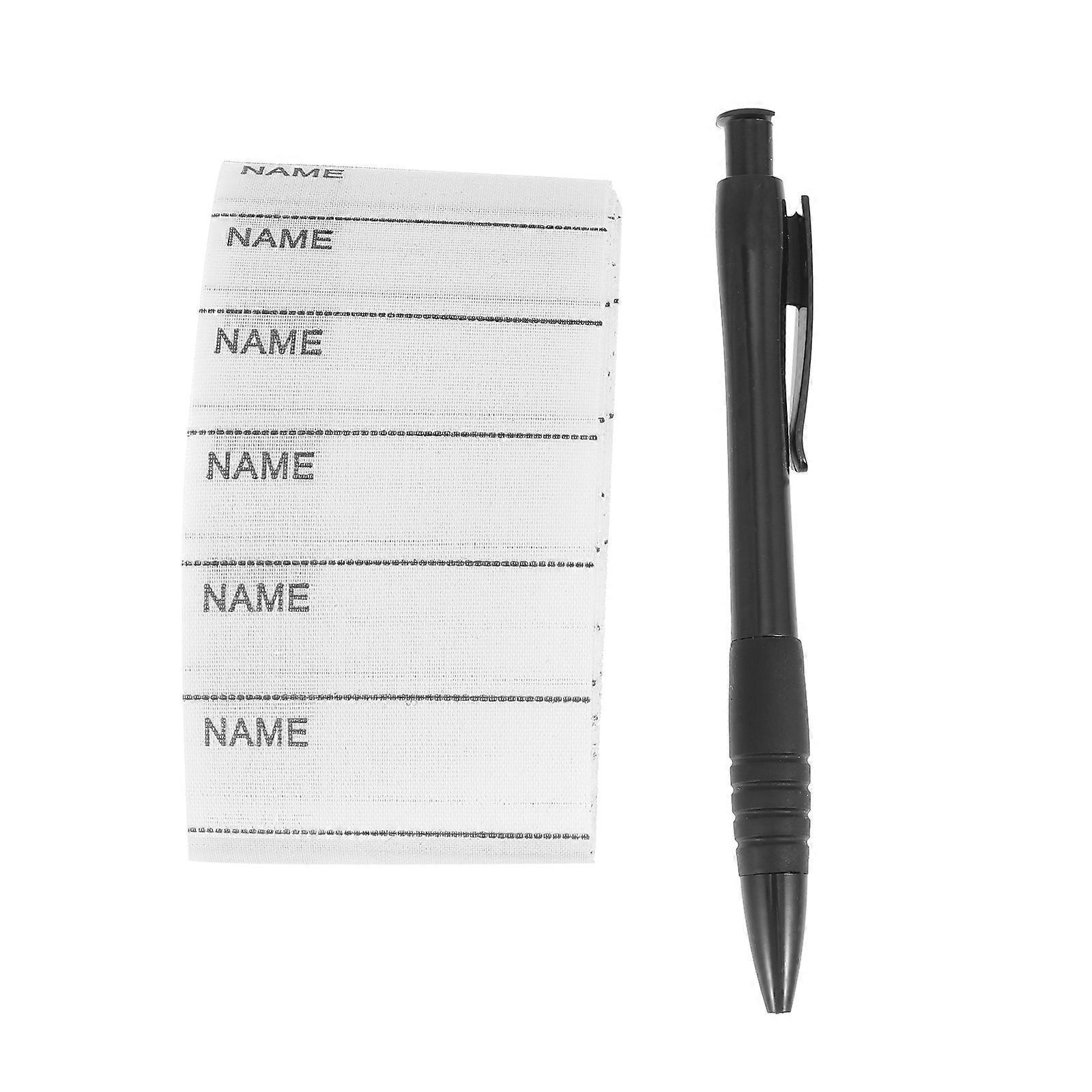 200 Stück Weiße, Waschbare, Aufbügelbare Namensetiketten Für Kleidungsstücke Inklusive Stift-5.5x2.2.cm