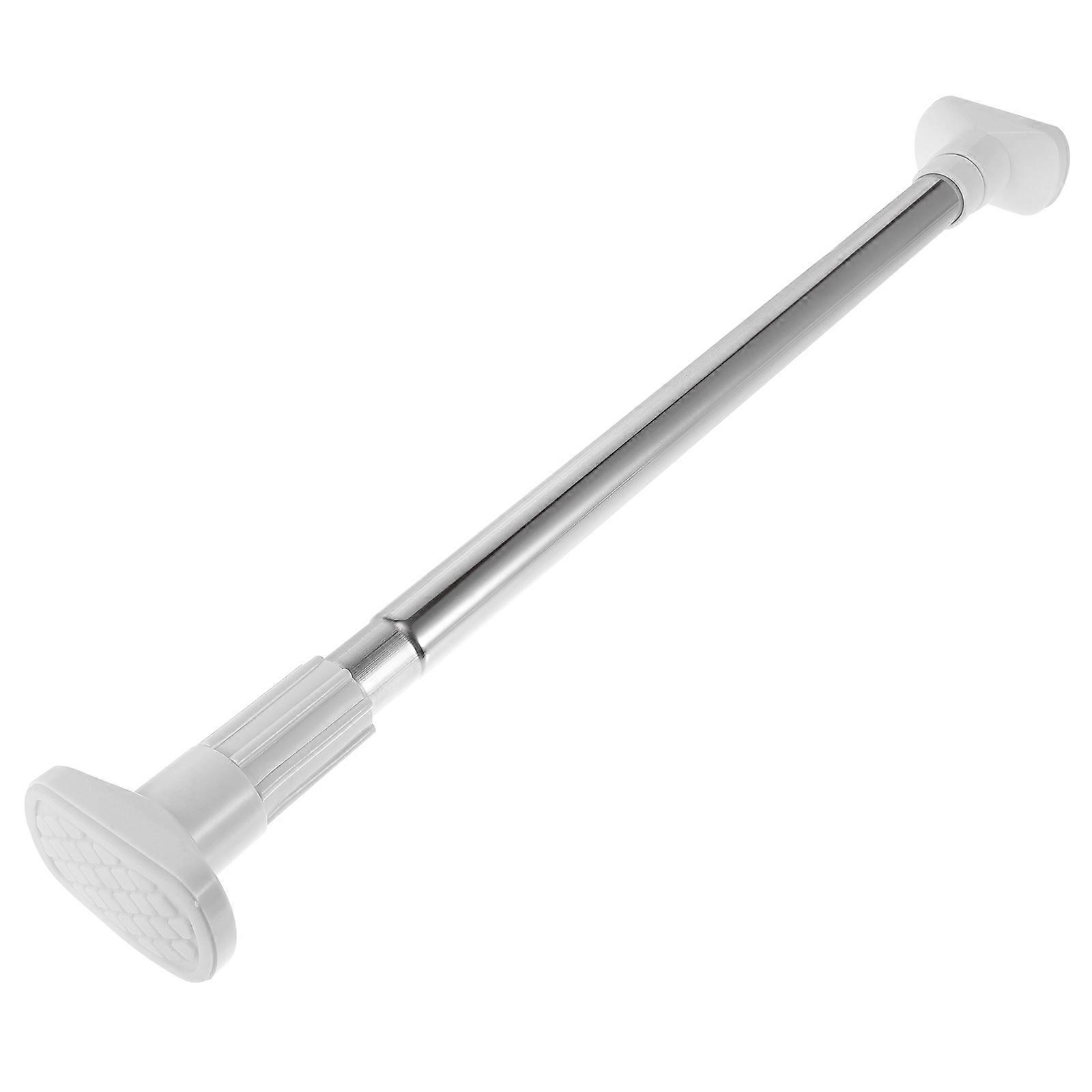 1 Stück Wäscheständer Aus Edelstahl, Duschvorhangstange, Einziehbare Spannstange Für Badezimmerschrank (weiß)-50.00x3.00x3.00cm-white