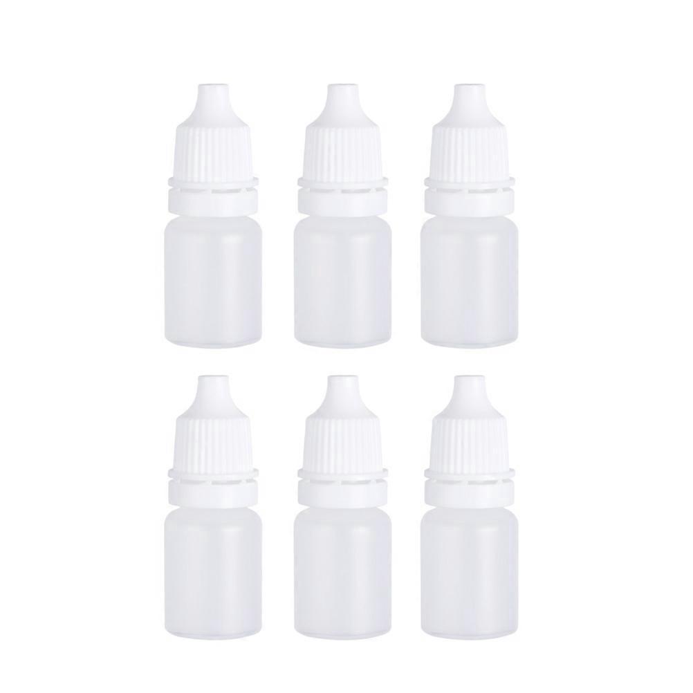 6 Stück 5 Ml Leere, Quetschbare Tropfflaschen Aus Kunststoff Für Augentropfen (weiß)-6pcs-white