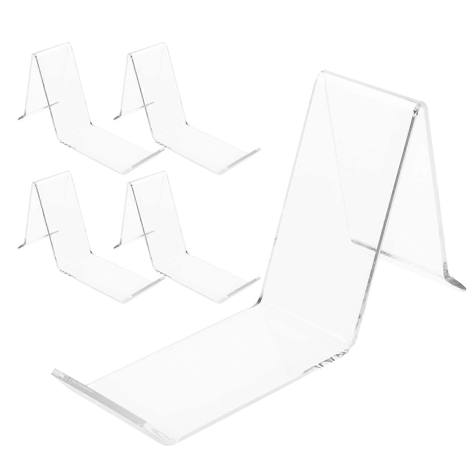 1 Set 5-teiliges Schuh-displayständer, Transparenter Schuh-displayständer, Acryl-erhöhung, Vitrine Für Schuhhändler (weiß)-14.1x8.6cm-white