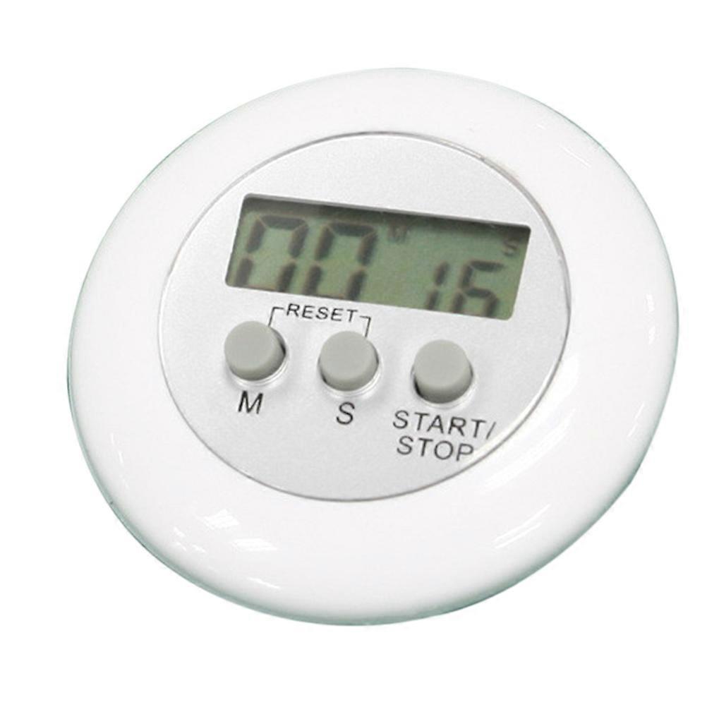 Tragbarer Digitaler Küchen-kochtimer Mit Countdown- Und Uptimer, Lautem Alarm Und Lcd-display (weiß)-6.40x6.40x2.00cm-white