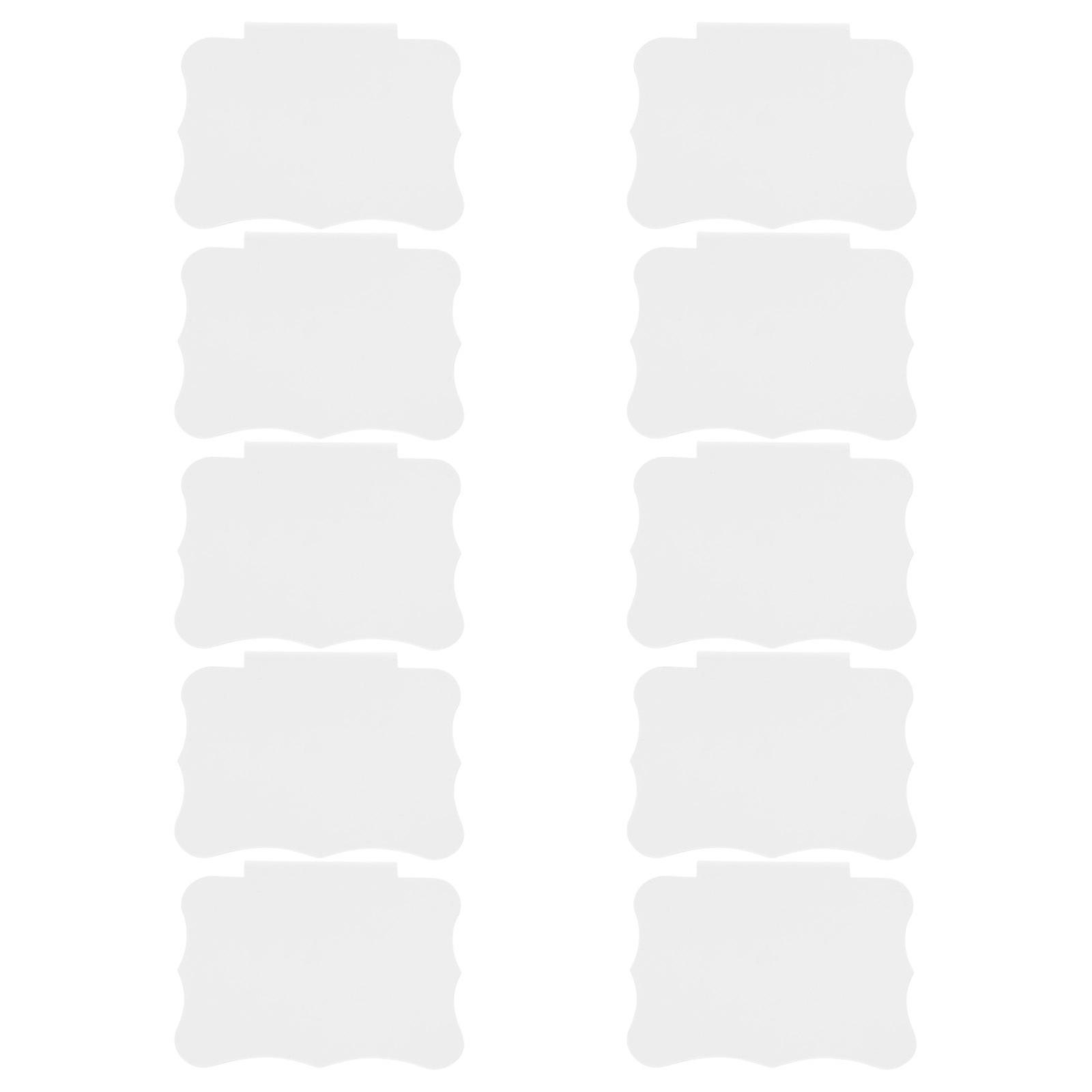 10 Stück Abnehmbare Etikettenclips Für Küchenmülleimer, Whiteboards, Pvc-etikettenhalter-9x7cm-white