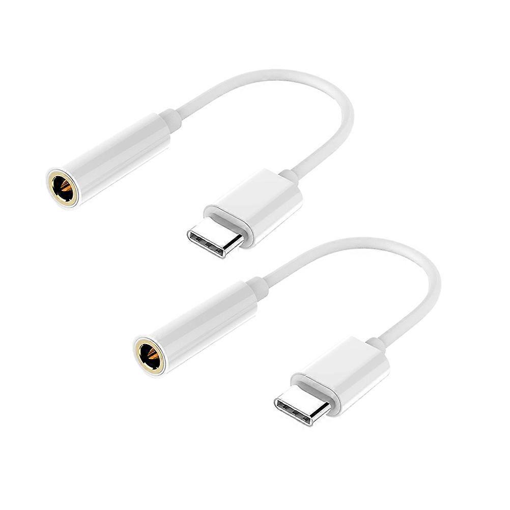 Stück Usb-c-auf-3,5-mm-kopfhörerkabel-adapter Usb 3.1 Typ C Usb-c-stecker Auf 3,5-mm-aux-audiobuchse (weiß)-white