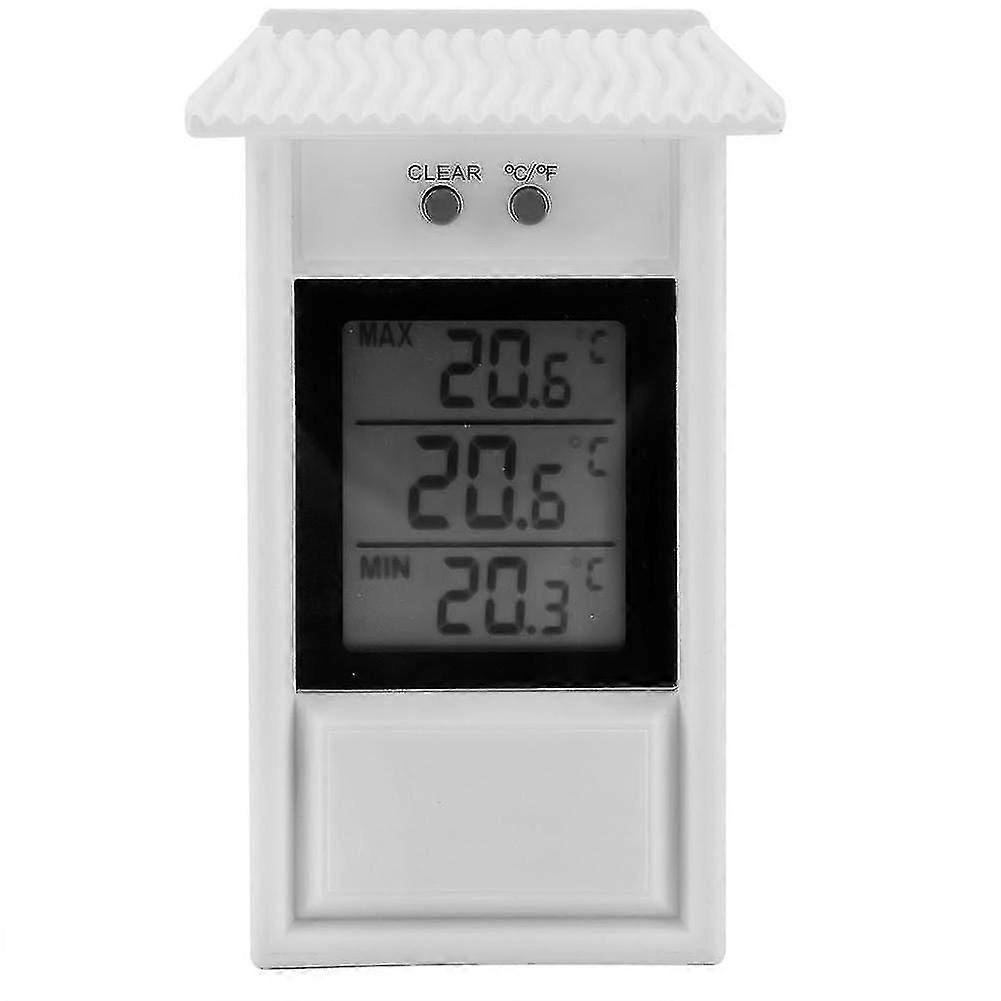 Innen- Und Außenthermometer, Wasserdichtes Digitales Drahtloses Temperaturmessgerät (weiß)
