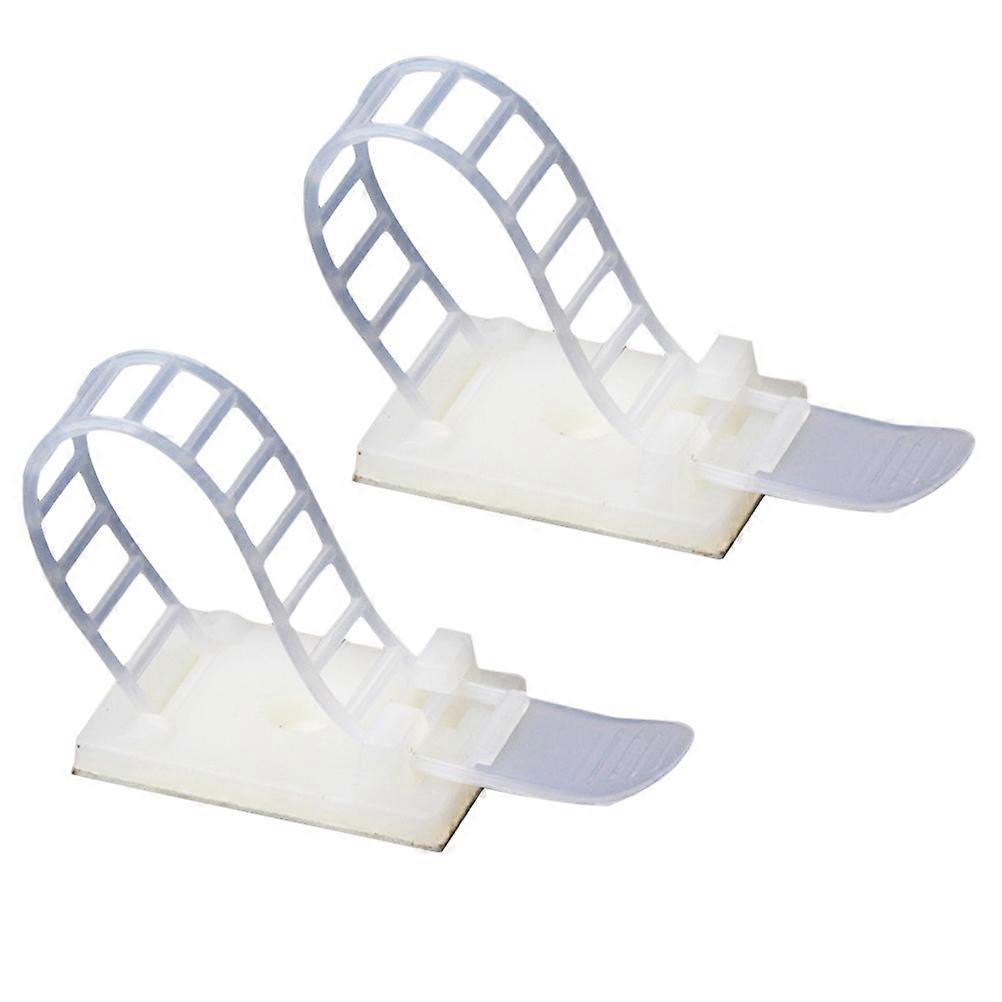 50 Stück Verstellbare Kabelbinder, Selbstklebend, Zur Kabelbefestigung, Kabelmanagement, Kabelaufwicklung, Kabelorganisator (weiß)-white
