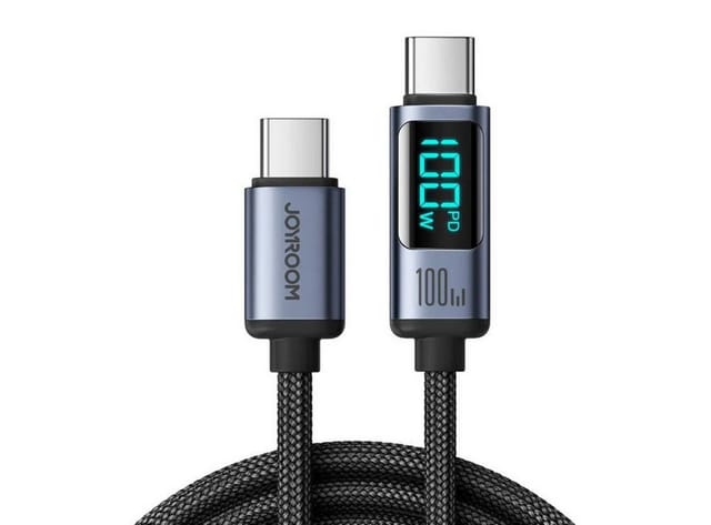 Joyroom Prism Series A16 USB-C / USB-C 100W 1.2m Cable with LED Display - Black