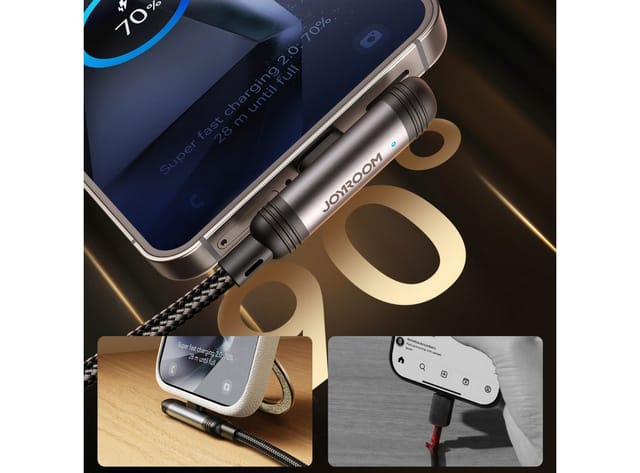 Joyroom S-A56 EnjoyX Series 90° USB-C - USB-C cable 60W 1.2m - black