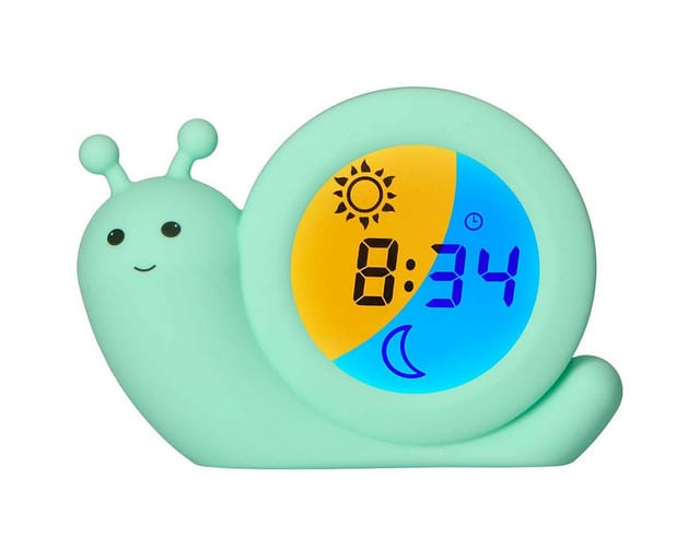 Alecto Baby Simon Snail sleep rhythm alarm clock mint green