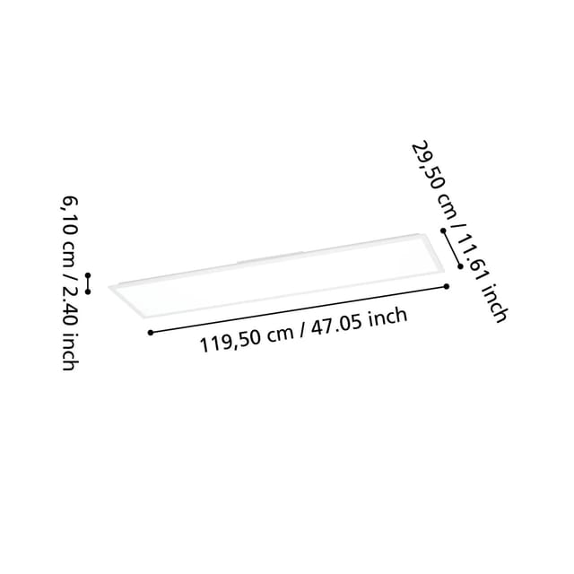 EGLO MORADILLO-Z MATTER panel 1195x295 RGB/CCT 4400lm white