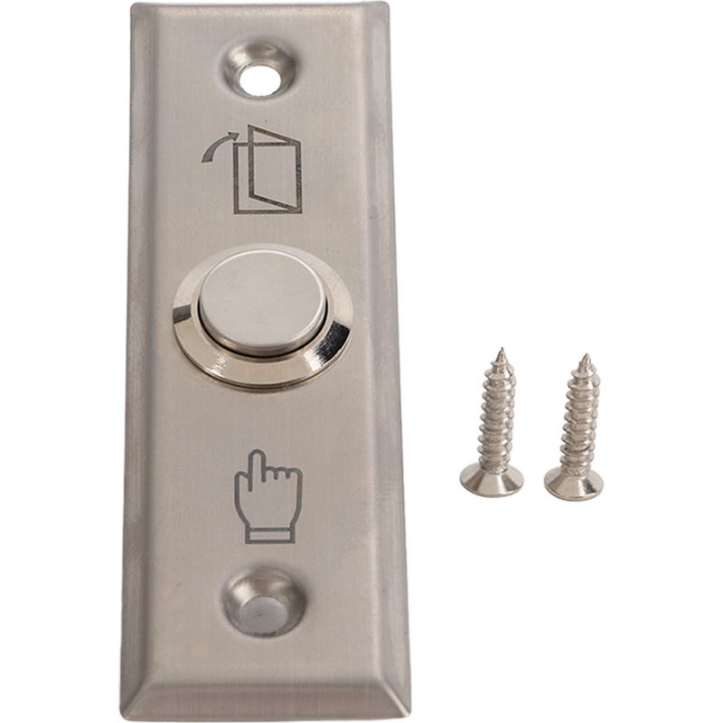 Berührungsloser Ausgangstaster Aus Gebürstetem Edelstahl, 85 X 28 Mm, 60 Mm Mittenabstand, Automatische Rückstellung, Für Die Zutrittskontrolle Im Innen- Und Außenbereich