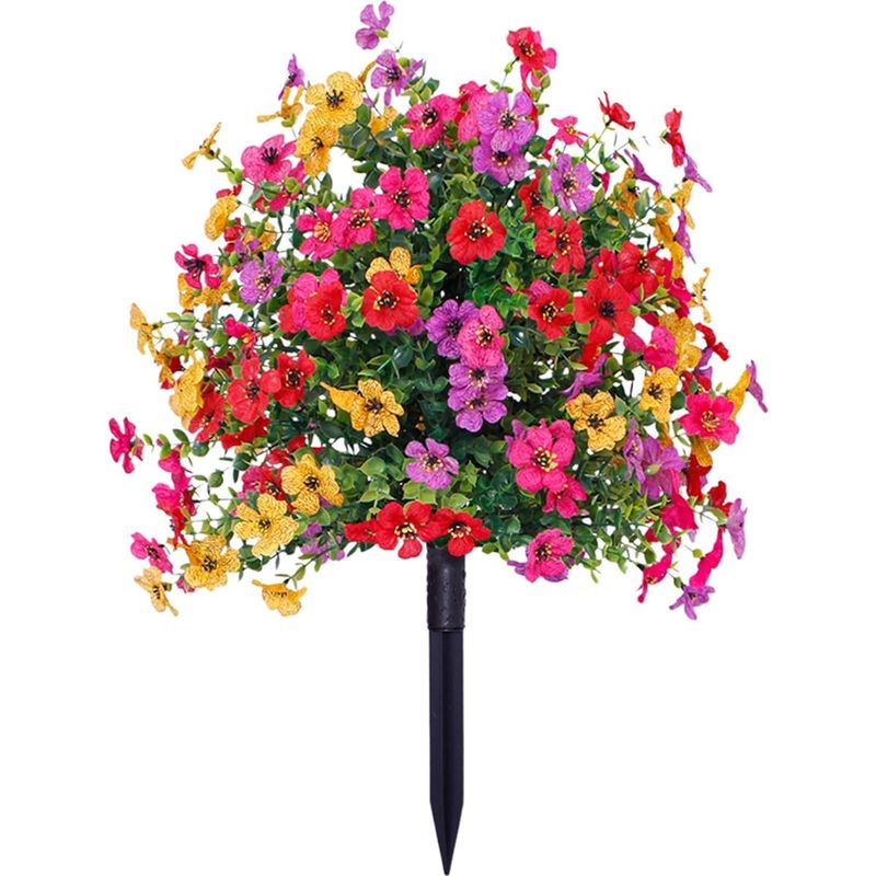 Darciamou Künstlicher Blumenstecker, Mehrfarbig, 56 Cm, Uv-beständig, Realistischer Kunststoff, Dekoration Für Den Garten, 1 Stück