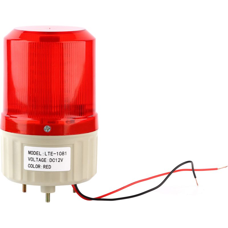 Rotierende Led-warnleuchte Lte-1081 12v 5w Rot Baustellen- Und Fabrikwarnleuchte Robustes Gehäuse Aus Pc+abs Hohe Sichtbarkeit