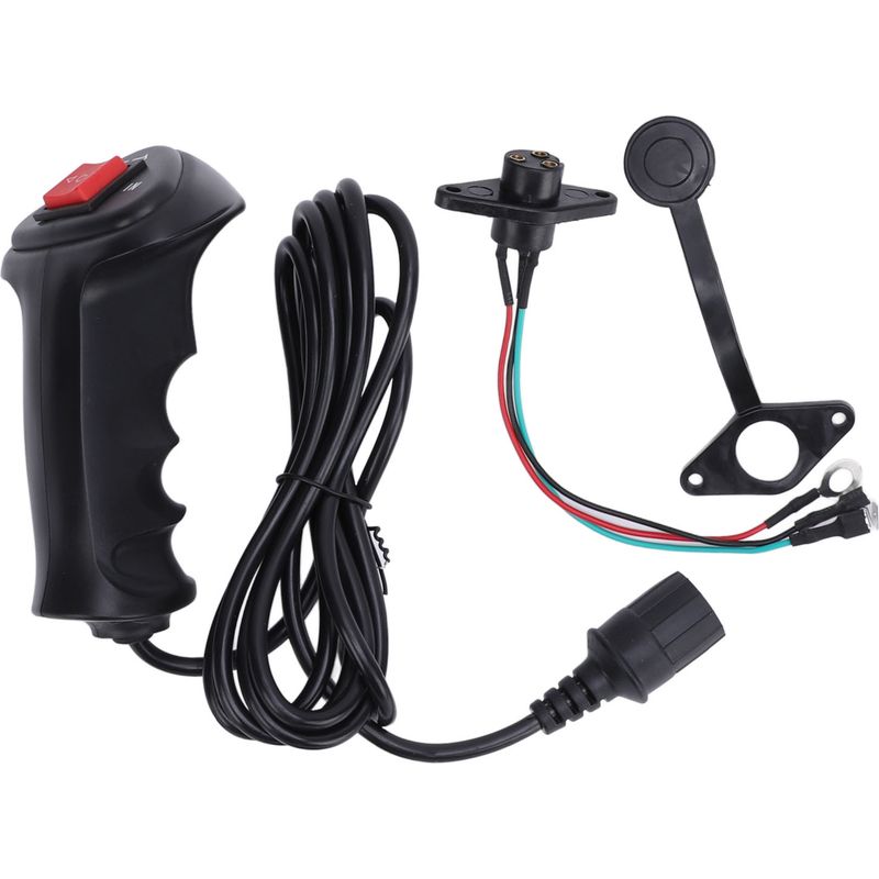 Ortviai Universal-fernbedienung Für Elektrische Seilwinden, 2,29 M Kabel, Robustes Abs-gehäuse, Komplettes Empfängerset Inklusive, Kompatibel Mit Lkws Und Utvs