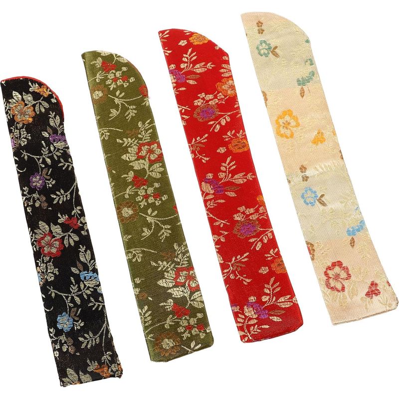 Set Mit 4 Eleganten, Strapazierfähigen Fächertaschen Aus Stoff