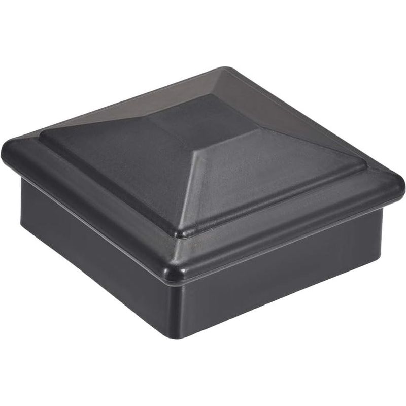 Flache Kappe Für Zaunpfosten, Treppengeländer, 90 X Mm, Schwarz Und Grau.