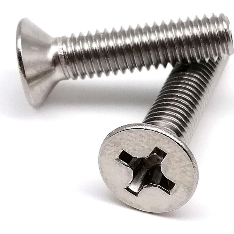 10 M6-schrauben, 8–25 Mm Lang, Aus Rostfreiem Edelstahl 316 A4 Mit Kreuzschlitz- Und Senkkopf (14