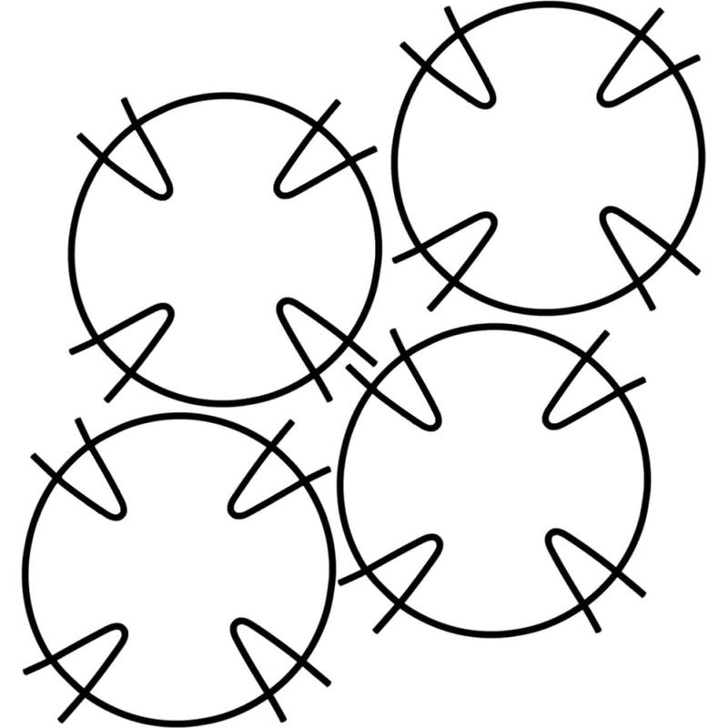 4-teiliges Gaskochfeld Aus Gusseisen Mit