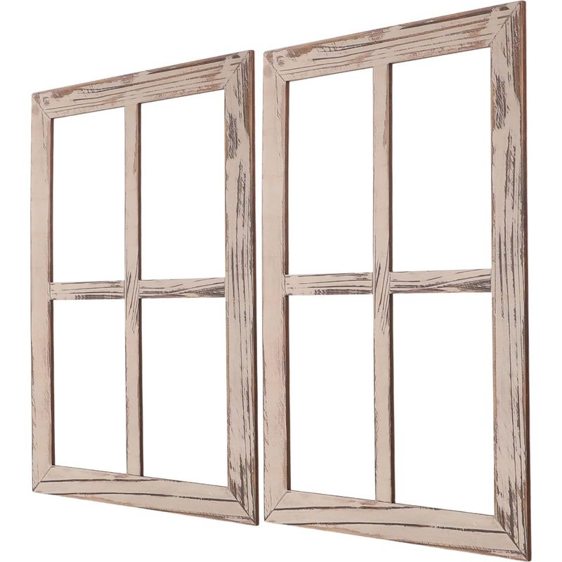 Rustikale Holzfenster, Dekorative Wanddekoration
