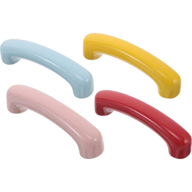Gewölbte Keramik-möbelknöpfe (4er-set), 96 Mm Lochabstand, Ergonomischer Griff Und Messing