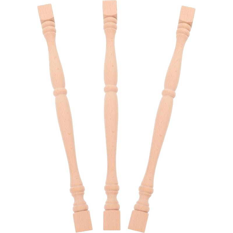 Healeved Dekorative Baluster Aus Massivholz (3er-set) Für Treppengeländer. Aus Unbehandelter Buche.
