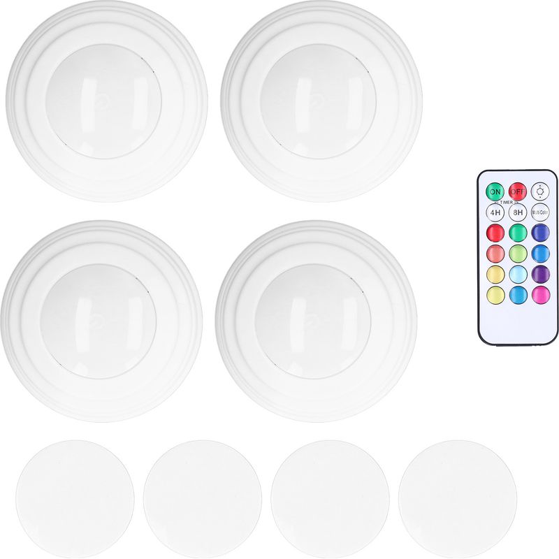 4 Runde Rgbw-led-lampen Mit 13 Farbmodi