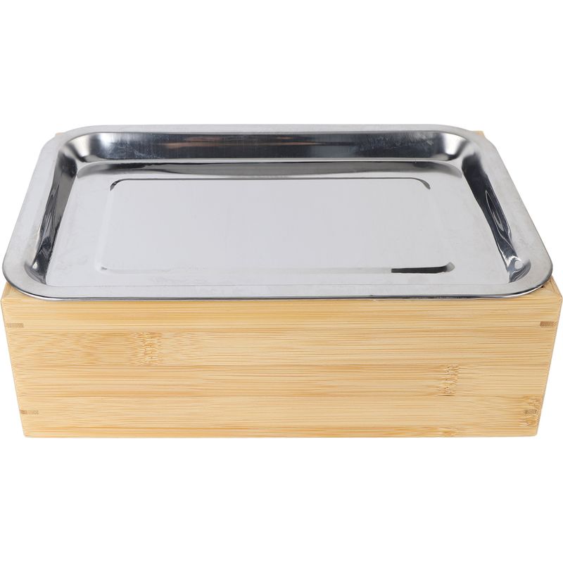 Tischgrill Mit Bambus-heizkerze Und Grillplatte