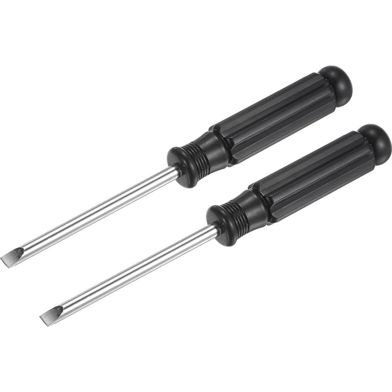 Sourcing Map 2er-pack Mini-schlitzschraubendreher, 5,0 Mm Schlitzkopf Mit Schwarzem Griff Für Kleingeräte