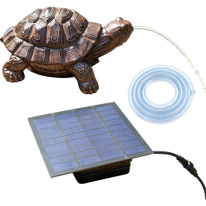 Solar-teichwaagen-brosche, Schildkrötenbrunnen, Harzbelüfter, Energiesparend, Klein