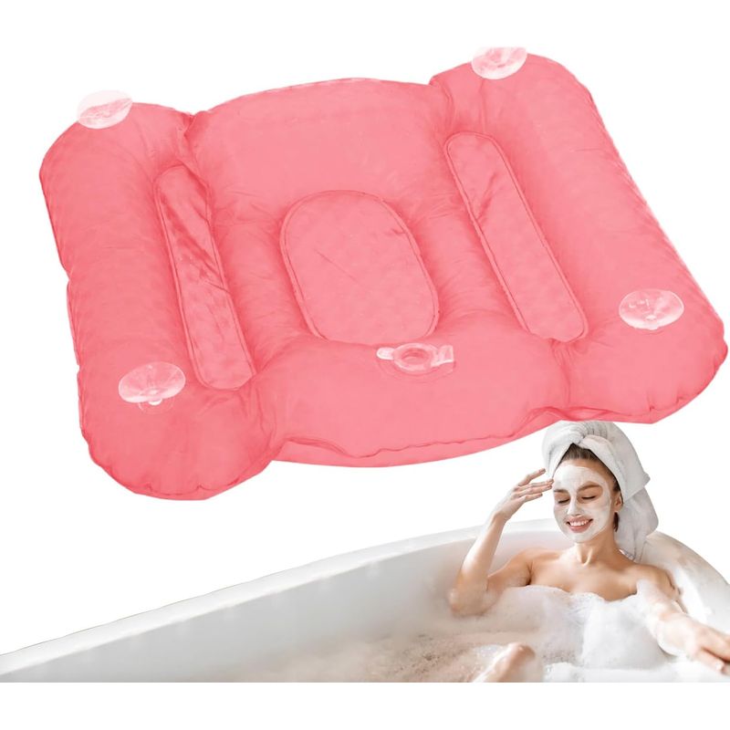 Aufblasbares Badewannenkissen, Ideal Für Eine Entspannende Massage, Rutschfestes Badezimmeraccessoire