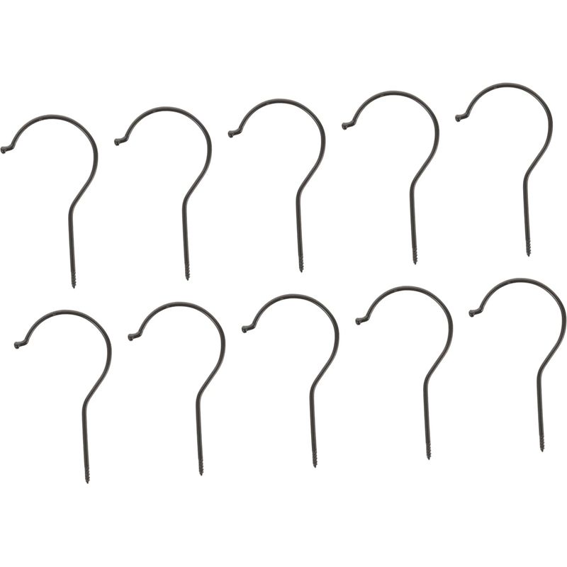 Set Mit 10 Verchromten Kleiderhaken Aus Stahl