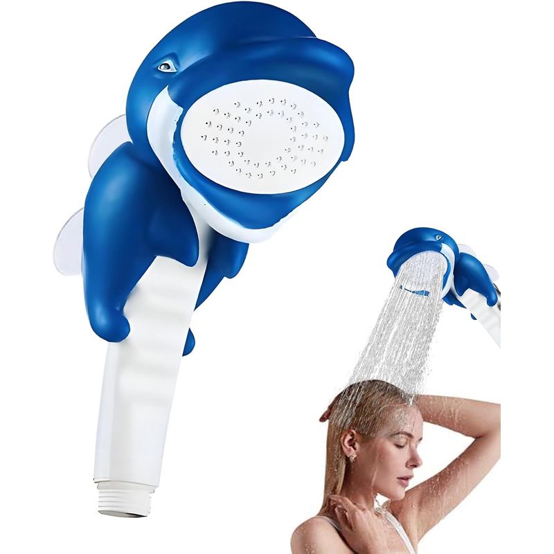 Babybadewannen-duschkopf Mit Delfinmotiv, Handbrause, Wiederverwendbares Badeaccessoire