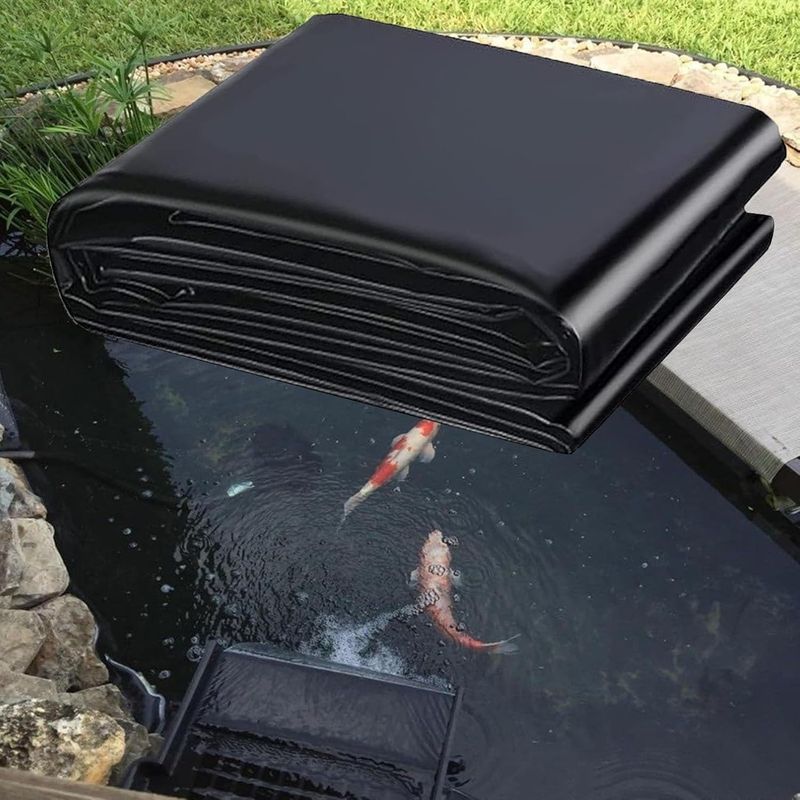 Hochwertige, Schwarze, Wasserdichte Teichfolie Für Teiche Der Größen 4x6, 5x8, 6x10, 8x12 Und 10x15 Cm. Ideal